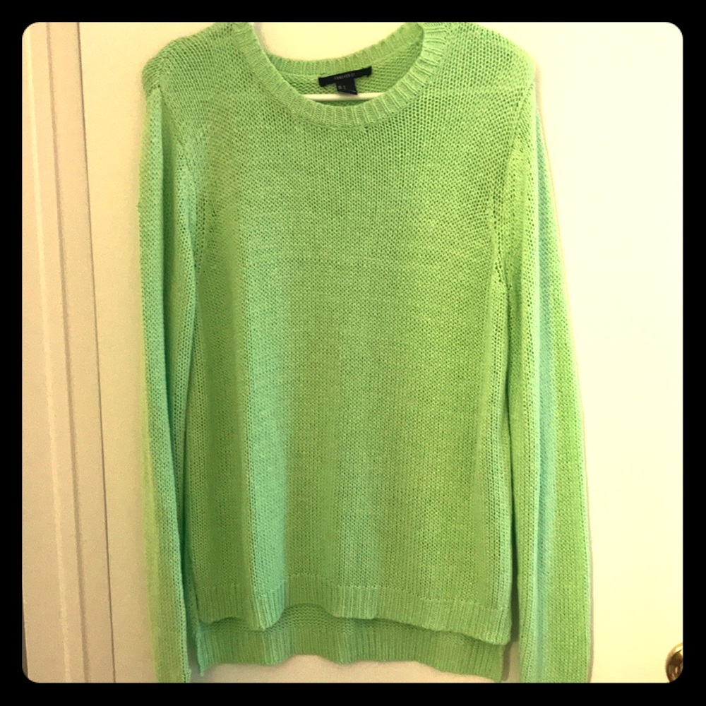 Bright green forever 21 oversized sweater